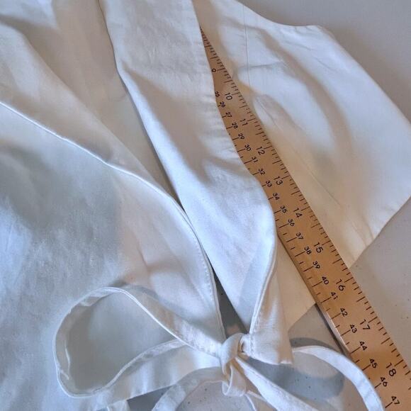 ZARA Tie Front Crop Top White Sleeveless Glam Coquette Luxury Capsule Size MED - Picture 9 of 9